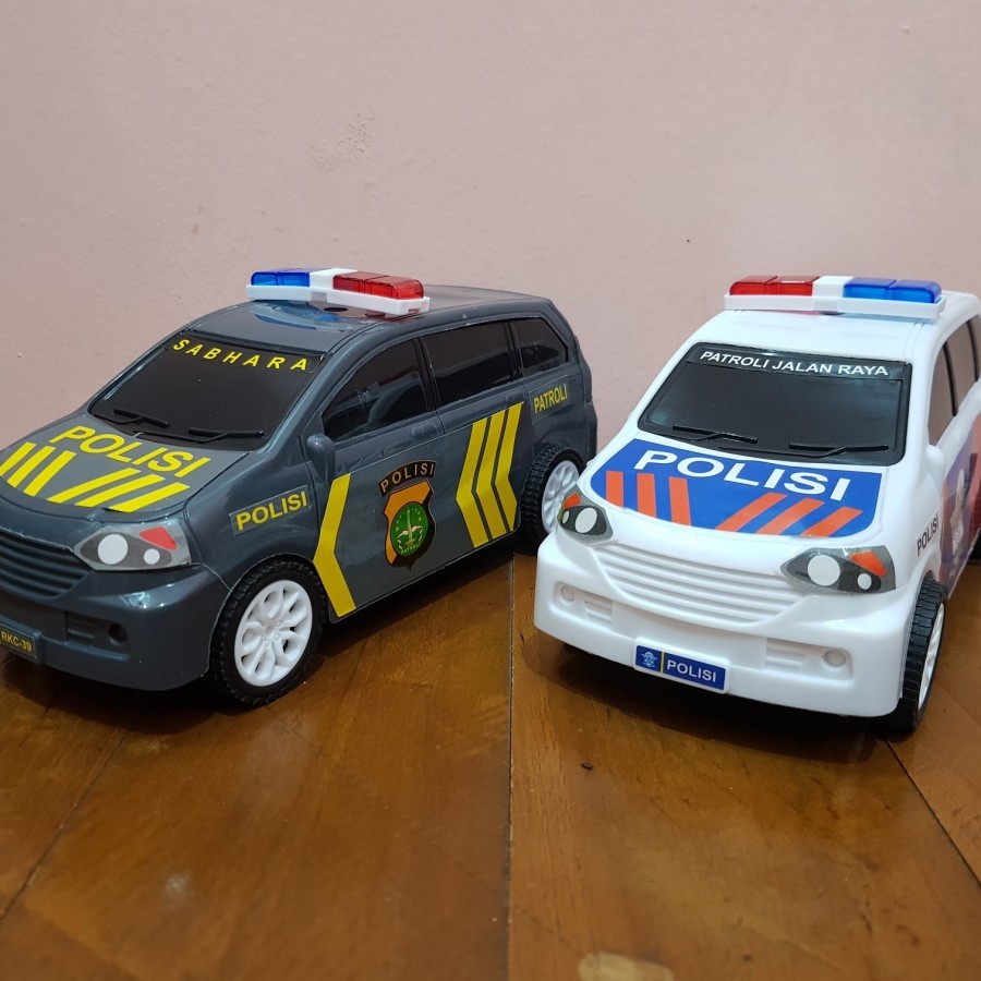 Mainan mobil patroli polisi plastik - mobilan tarik edukasi anak