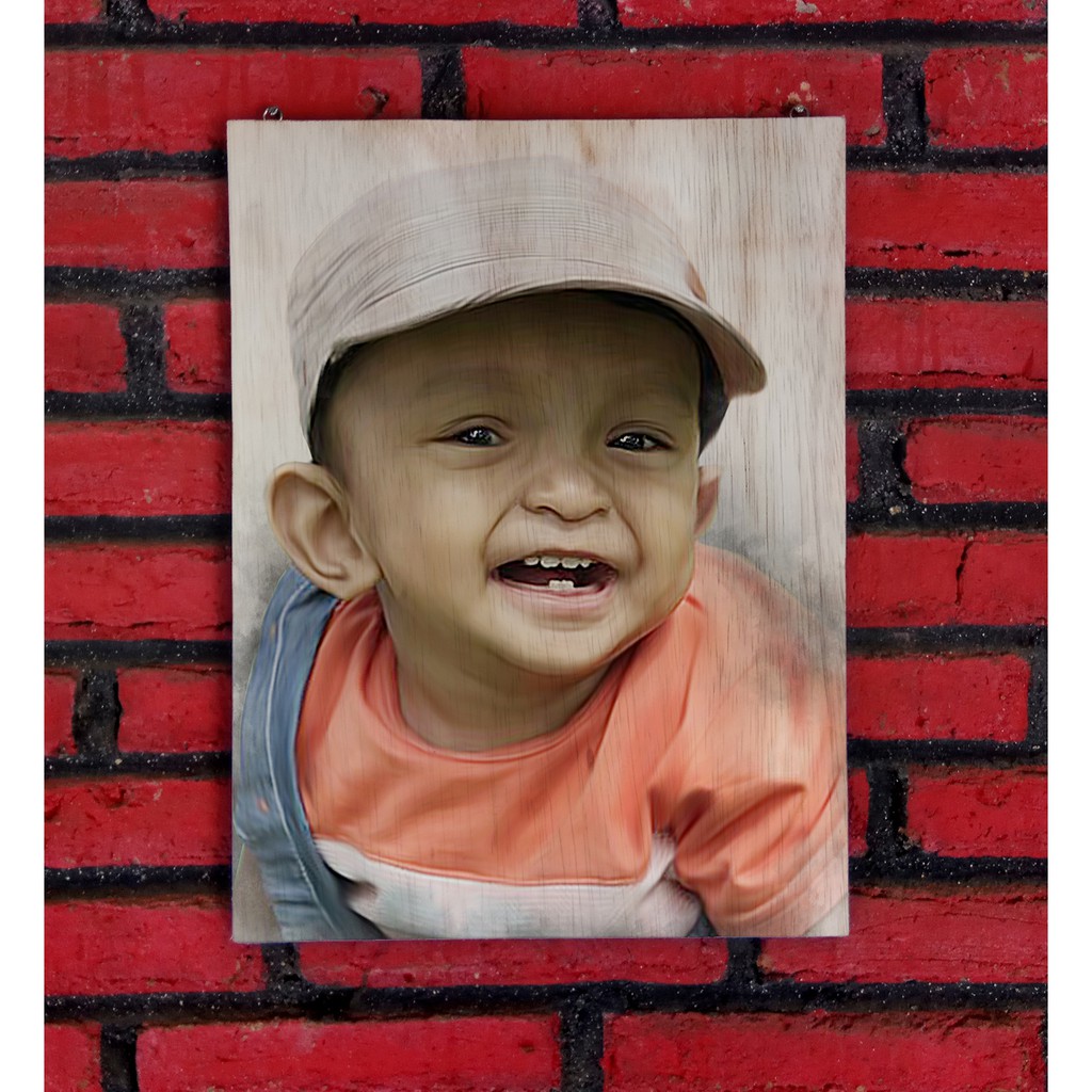 Kado Unik Custom Foto Kayu Poster Kayu Ultah Anniv Wisuda Photowood Hadiah ukuran besar 40*30 cm