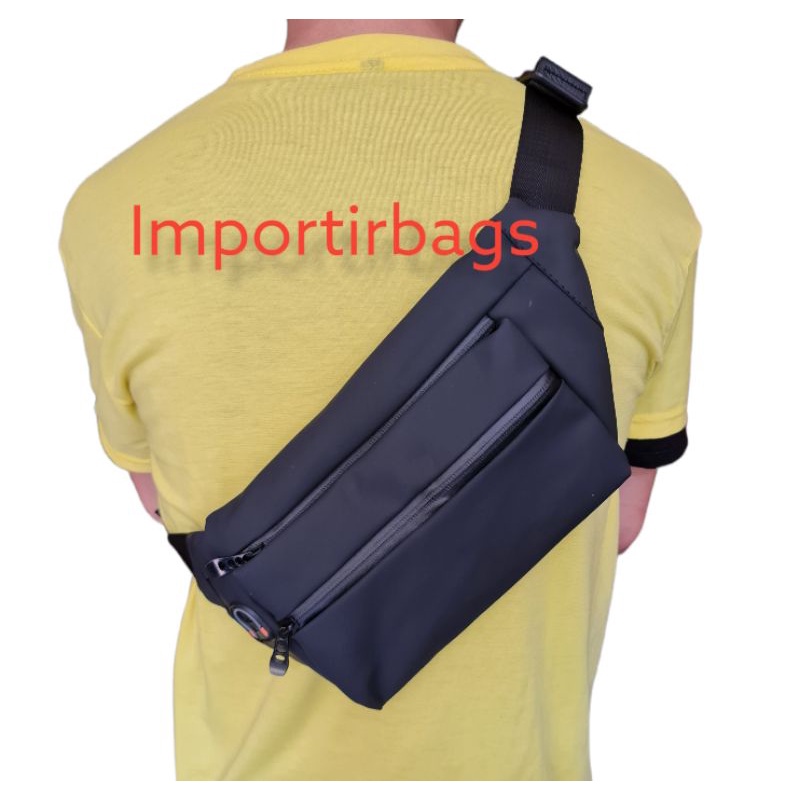 New Arrival [COD] Tas Selempang Pria Import 100% ORIGINAL Waistbag Pinggang Punggung Premium Anti Air Waterproof