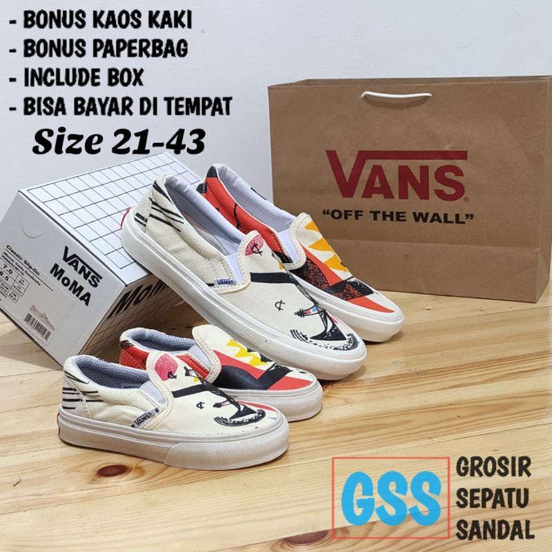 Sepatu pria slip-on kanvas Sepatu anak Sepatu kids slip-on unisex Sepatu wanita slip-on couple Sepat