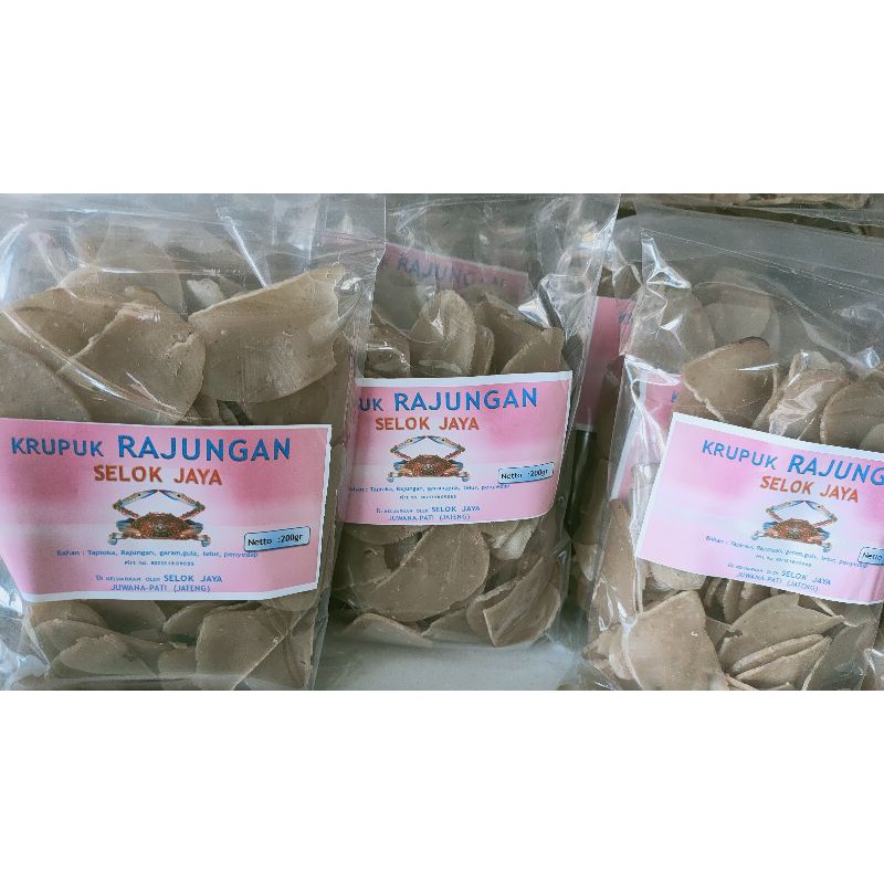 

KRUPUK RAJUNGAN SELOK JAYA nett 200 gr