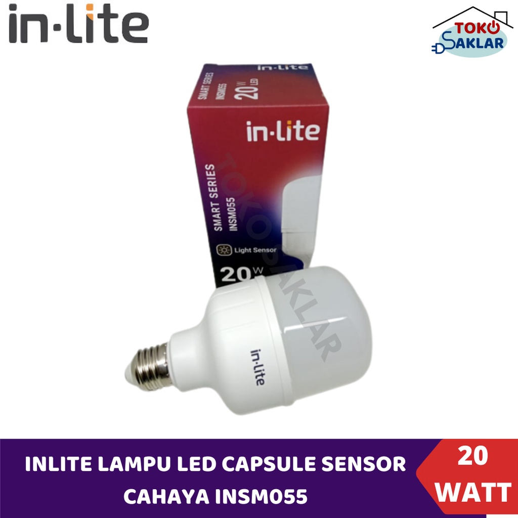 LAMPU LED CAPSULE SENSOR CAHAYA INLITE 20W 20 WATT - Putih
