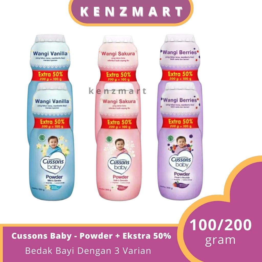 CUSSONS - BABY POWDER ( EXTRA 50% ) 100 + 50  GRAM DAN 200+100 GRAM BEDAK BAYI