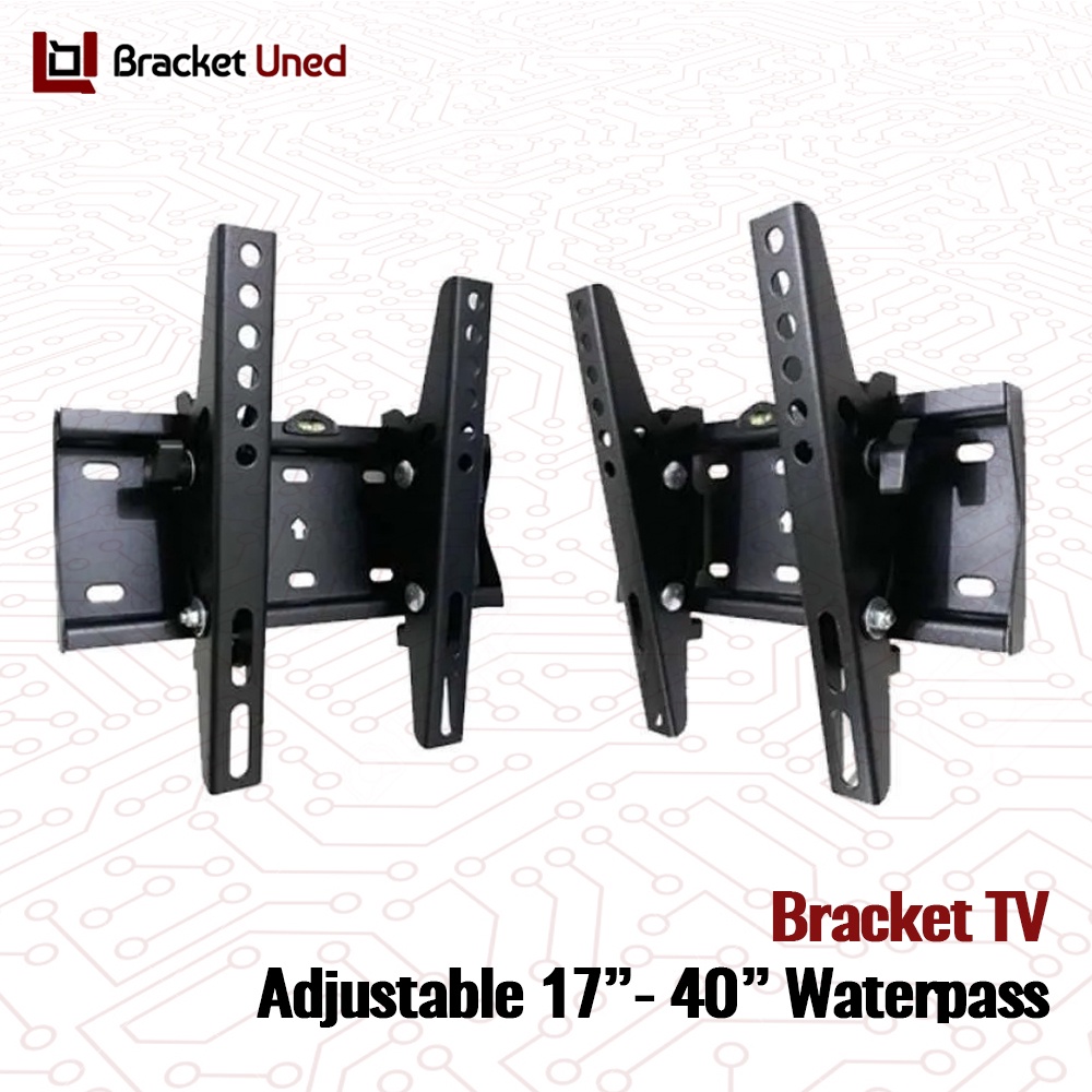 Bracket Braket Breket TV Led LCD Plasma 40 32 30 24 17 Inch Adjustable Waterpass Kualitas Import