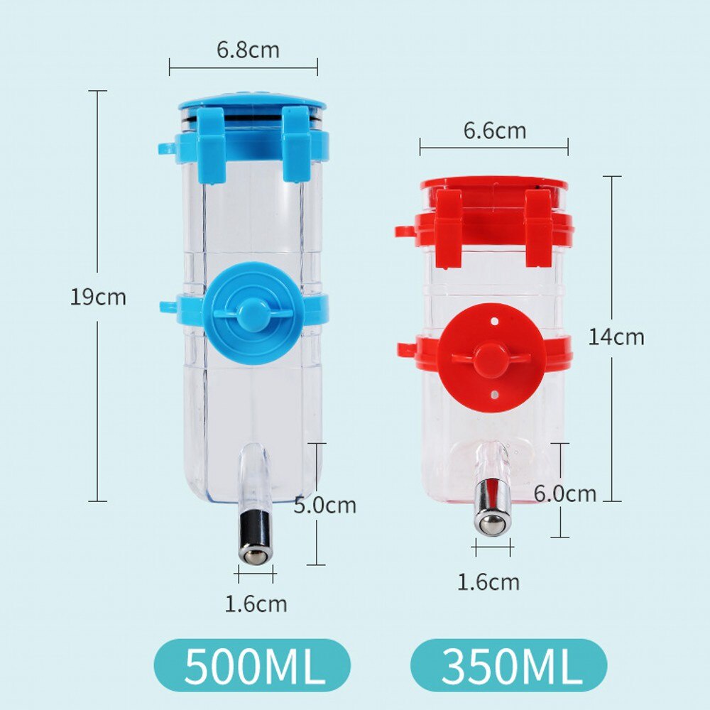 Botol Minum Anjing Kucing Hamster Kelinci 500ml Gantung Kandang Pet Bottle Hanging Cage Water Dispenser Dog Cat Drinking