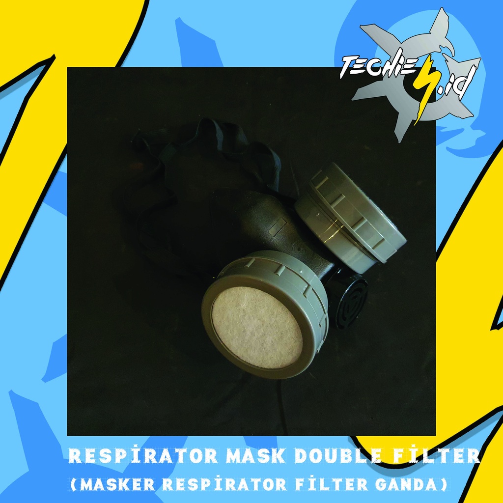 Respirator Mask Double Filter (Masker Respirator Filter Ganda)