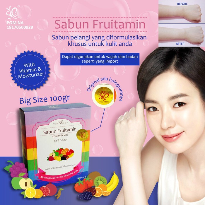 SYB Sabun Fruitamin GIRLSNEED77 Sabun Pembersih Tubuh