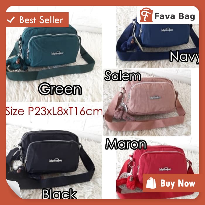 KP8211 Tas Selempang Wanita Import Kipling 3ruang