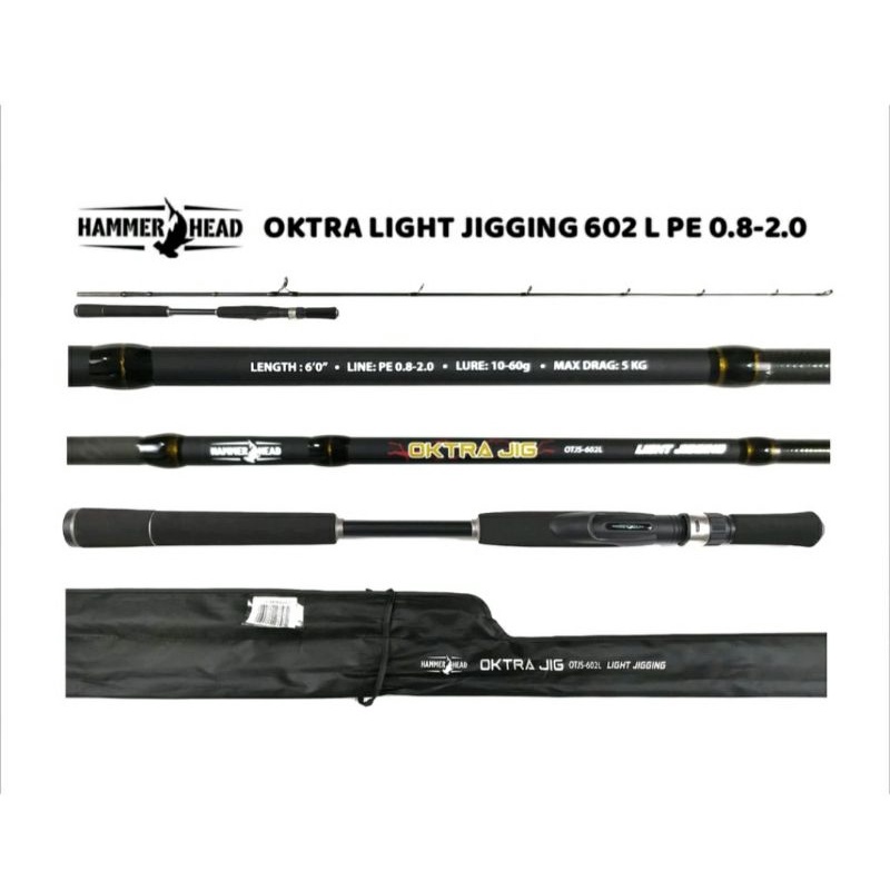 Joran Hammerhead Oktra Light Jigging 602 Pe 0.8 - 2.0 Spining