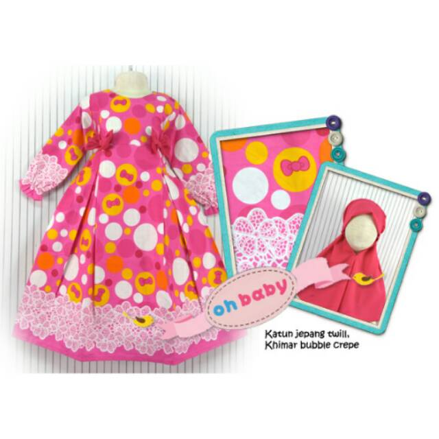 Gamis anak pink