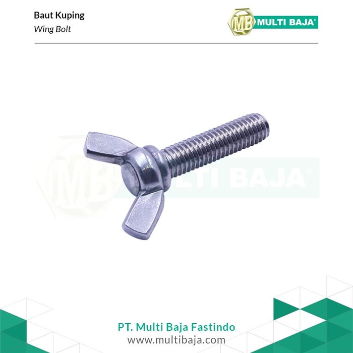 20emjfv Besi Wing Bolt M6 X 10 ( Baut Kuping Besi ) Fe02F0