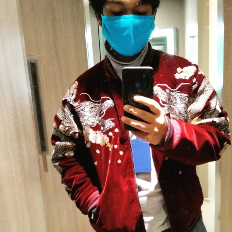 Sukajan Phoenix Dragon Red Velvet