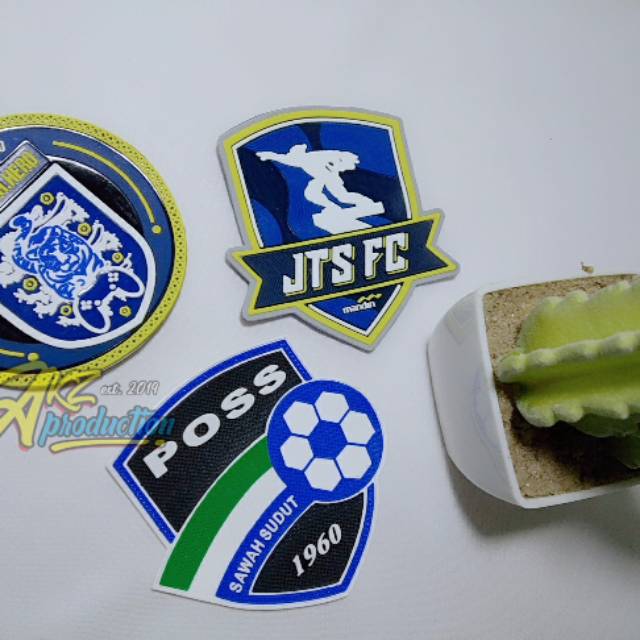 patch jersey custom logo tim sepakbola custom karet rubber 3dimensi