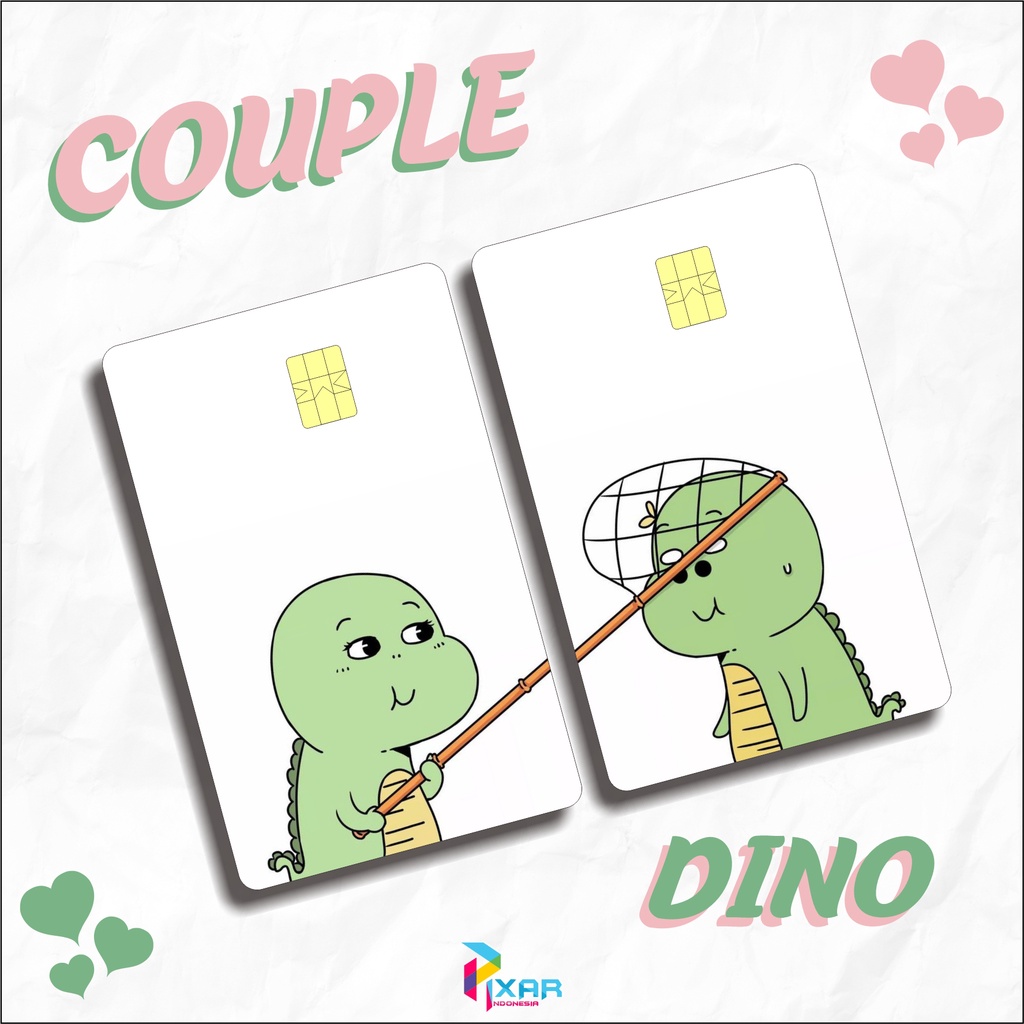 

STICKER PELINDUNG KARTU SKIN CARD ATM SIM KTP E-MONEY STIKER MOTIF DINO COUPLE LEM KUAT SUDAH DILAPISI ANTI GORES