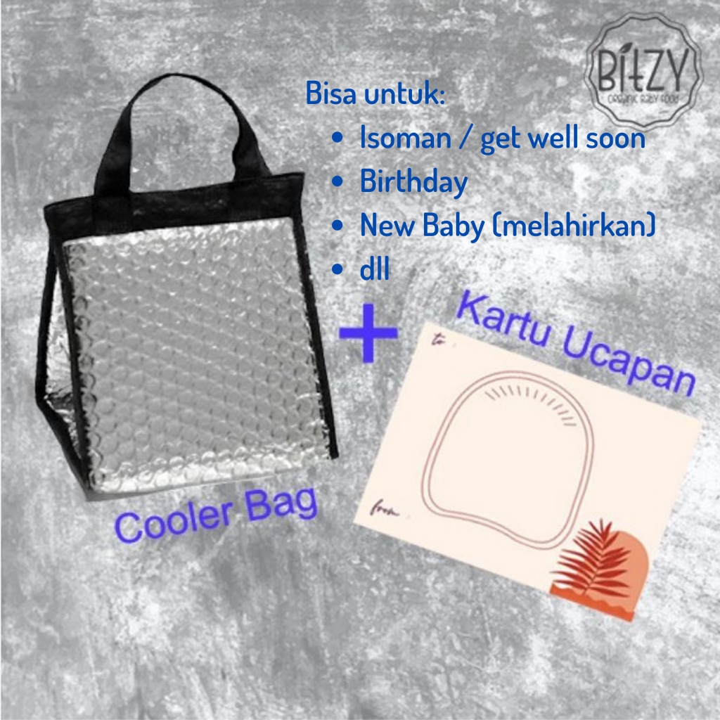 

Cooler Bag + Kartu Ucapan untuk Hampers Isoman - Get well soon - Covid19 - Insulated Tote / Tas Aluminium Cooler Tote Bag