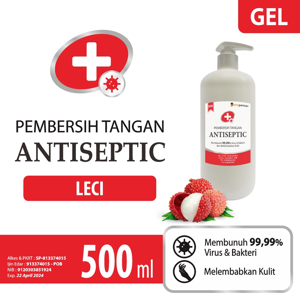 Hand Sanitizer Gel Aromatic 500ml Bottle Pump Aroma Pembersih Tangan Botol Pompa 500 ml Segar Harum Wangi Buah Bunga Fresh Leci Jeruk Lemon Lavender Cherry Blossom Ocean Laut