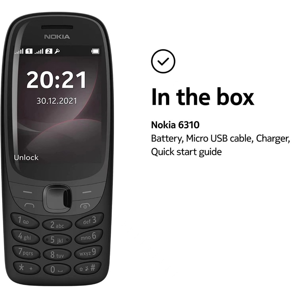 HP nokia 6310 baru asli ponsel dual sim dual standby dengan garansi