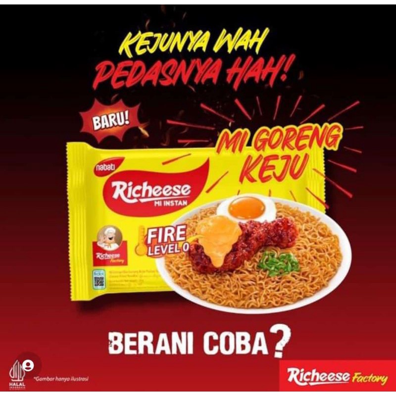 

MI GORENG KEJU RICHEESE 20RIBU DAPET 3PCS