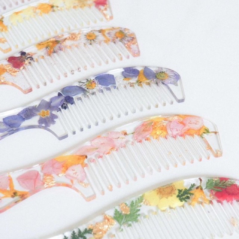 Custom Resin Hair Comb / Sisir Rambut Resin Custom