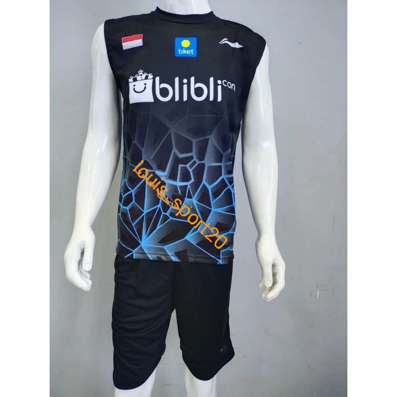 BAJU SINGLET BADMINTIN/ SETELAN SINGLET LINING