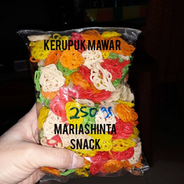 

250g Kerupuk Mawar Warna 250 g Krupuk