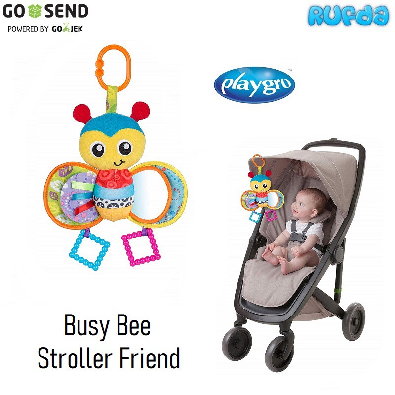 Playgro Busy Bee Stroller Friend Mainan Anak Bayi Boneka Plush Lucu