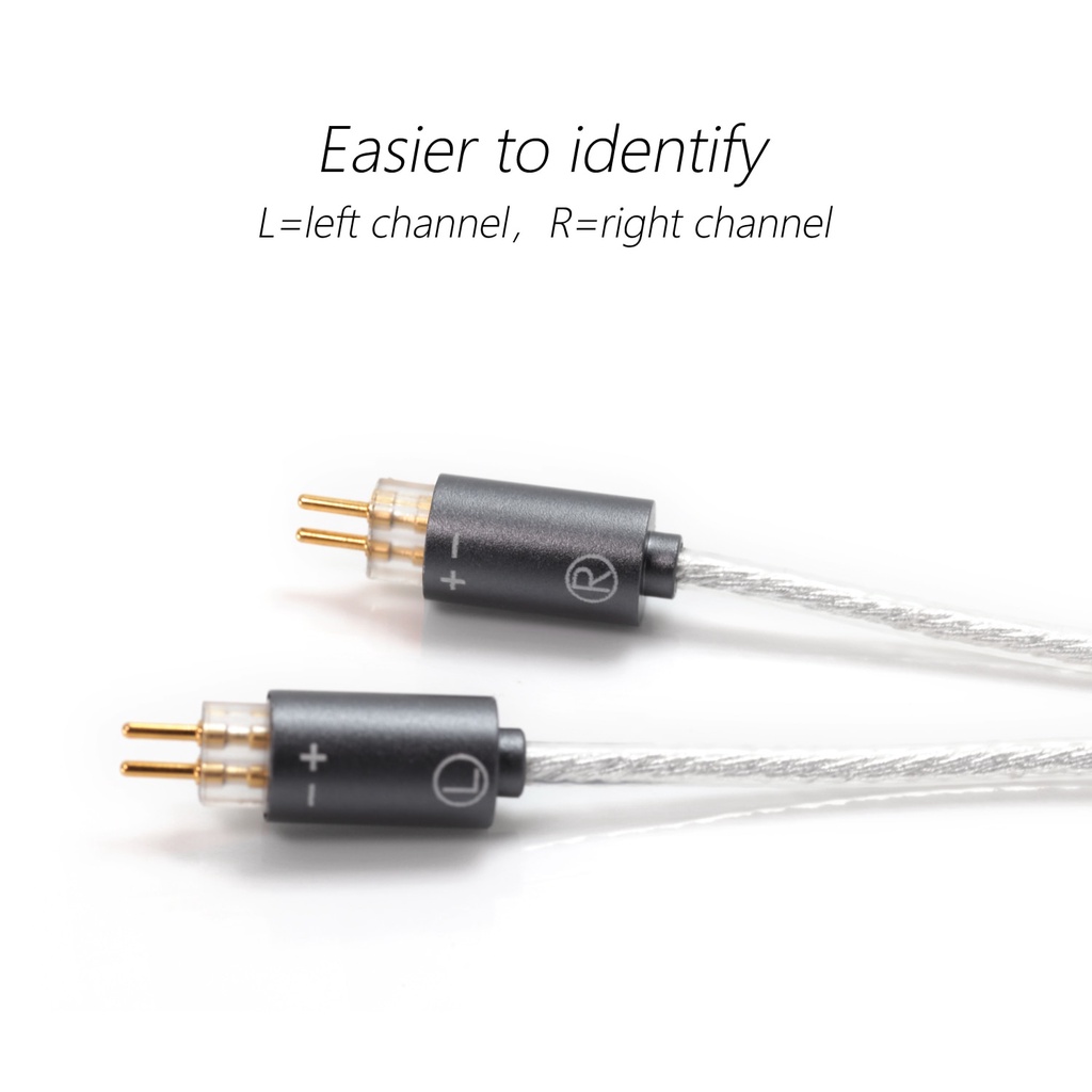 DD ddHiFi BC120A (Clouds) Air Series Replacement Earphone Cable with High Purity 6N OCC, Available in 3.5mm and MMCX / 2pin 0.78