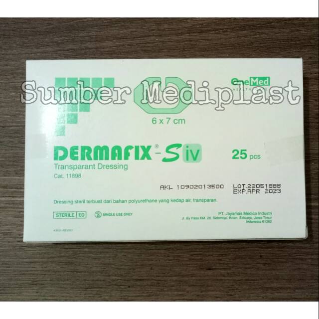 Plester Transparan Steril Dermafix S-iv 6x7cm Plester Infus