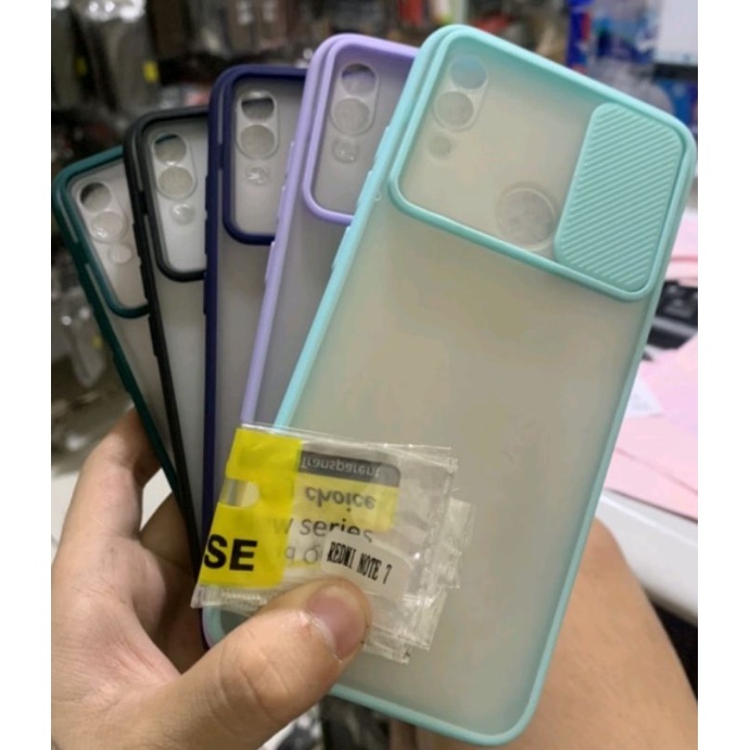 Case Xiaomi Redmi Note 7 - Softcase Hard Slide Protection Camera -