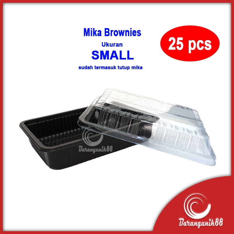 [25 pcs] Mika Brownies Small Lux Food Grade High Quality Kotak Kue Sushi