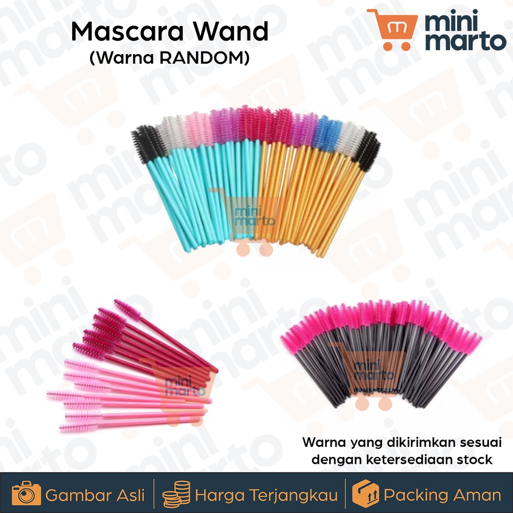 Mascara Wand Spoolie Sisir Bulumata Eyelash Extension Sikat Stick - Minimarto