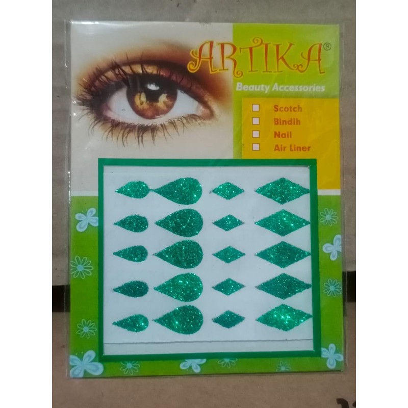 sticker Bindi ketupat pengantin siger sunda berbagai varian ketupat, mata, dan centung-Hijau gentong