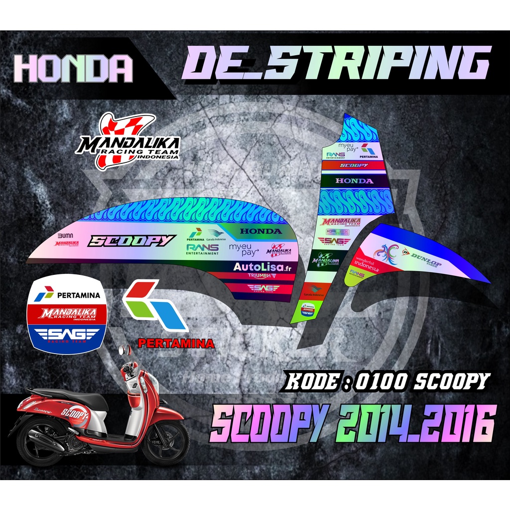 striping hologram scoopy 2014 2015 2016 mandalika hologram 0100