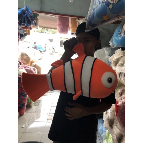 Boneka Nemo Ikan Lucu Size Large Ekor Goyang Label SNI