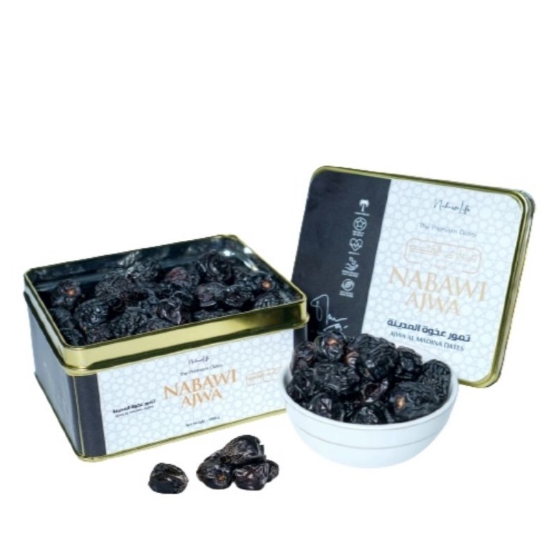 

KURMA AJWA PREMIUM ASLI 1000 GRM / Kurma Ajwa Premium Asli Kemasan 1000gram Nabawilife