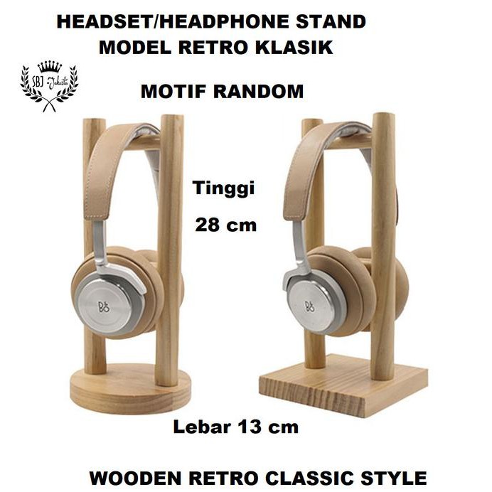 

Stand Headphone Gantungan Hanger Headset Gaming Holder Kayu Klasik