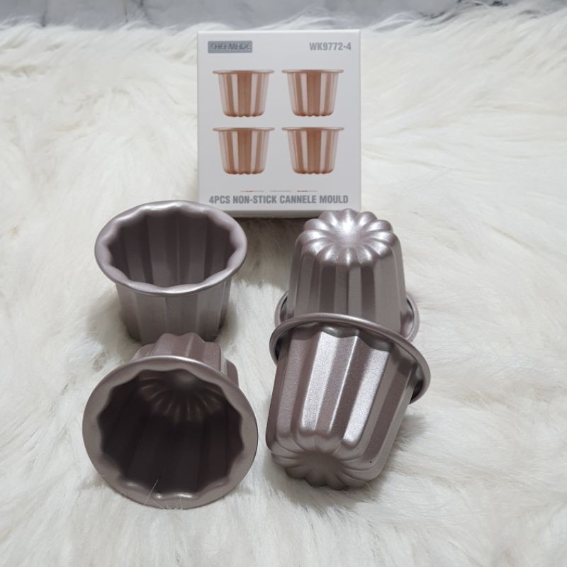 chefmade mini canele 4pcs set wk9772-4 / loyang kue cannele