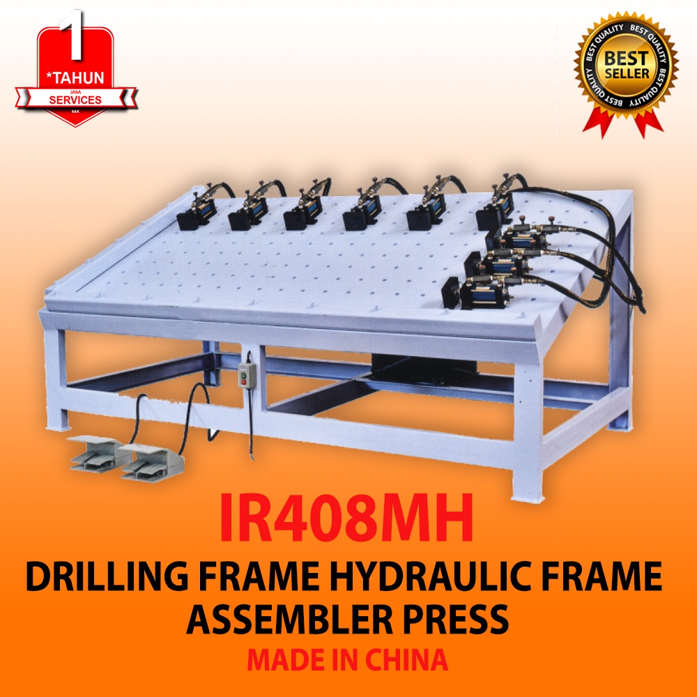 Mesin Press Kayu Alat Press Kusen Kayu Wood Drilling Frame Hydraulic Assembler Press AKS - IR408MH