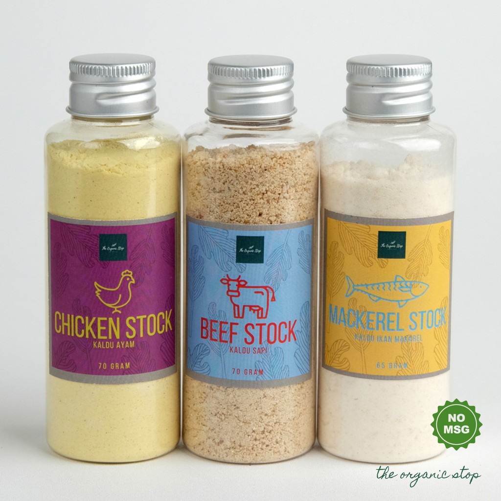 

(HEMAT!) TheOrganicStop Paket Kaldu Ayam + Sapi + Ikan Non-MSG -3botol