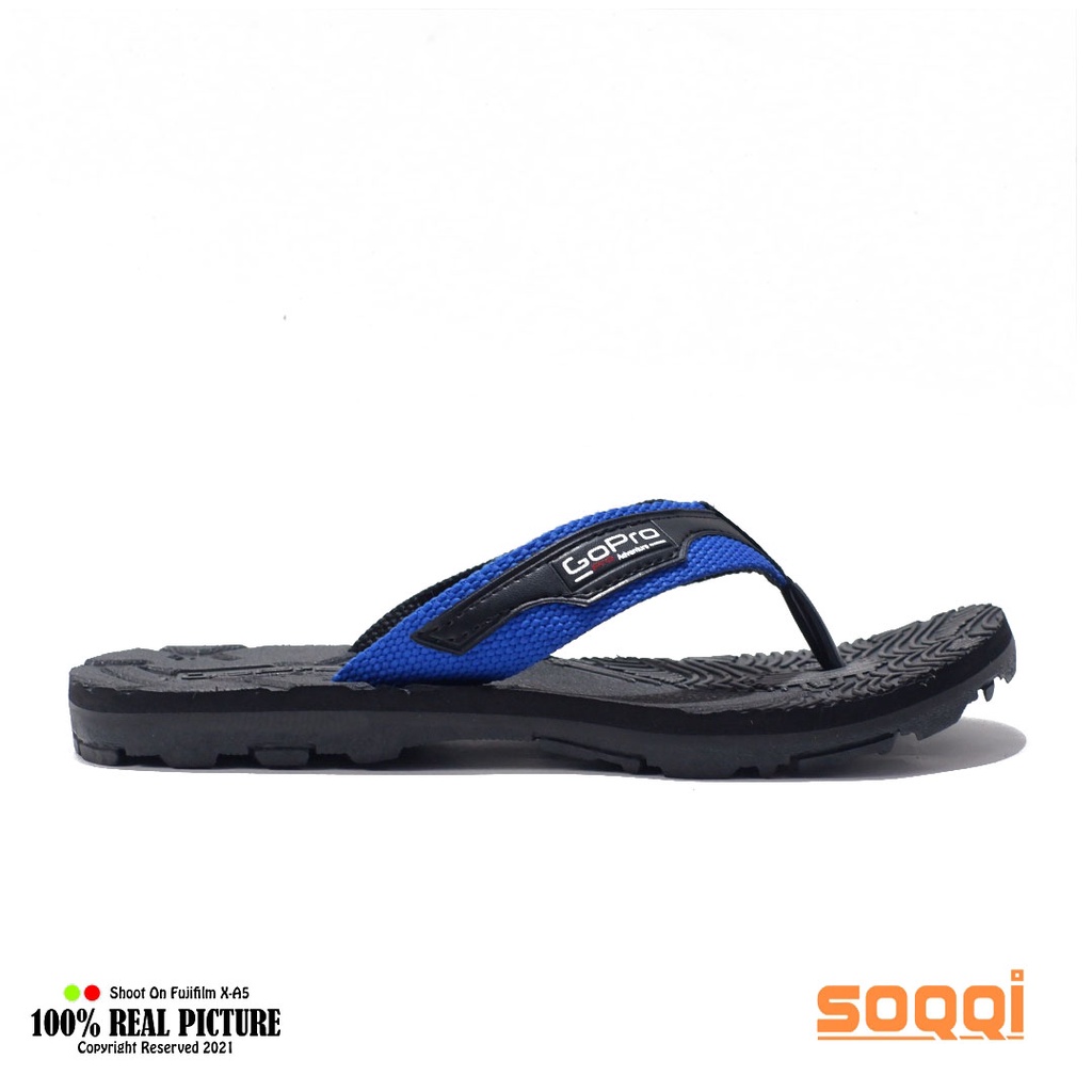 Sandal jepit pria original sendal japit karet cowok laki-laki dewasa model distro casual flat flip flop slide branded Soqqi-Gp Diego spon terbaik promo lebaran cod murah keren 39-43