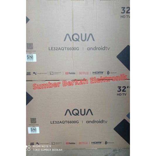 Led Tv AQUA 32 inch 32 aqt 6600 g smart android 32" LE32AQT660G promo bandung