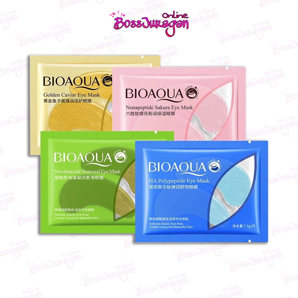 (BOSS) BPOM BIOAQUA Eye Mask Moisturizing Masker Mata 7.5gr Memudarkan Kerutan Mata