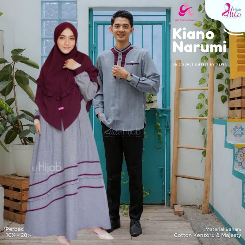 ALWA HIJAB Kiano NARUMI | Kiano Aurora | Kiano Revana Sarimbit set Original