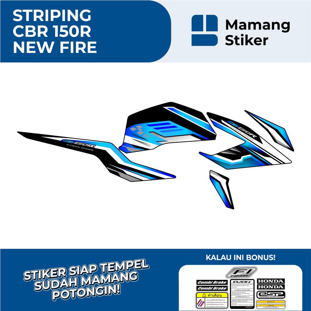 STRIPING CB150R NEW STREETFIRE VARIASI 7 SIMPLE ELEGAN/STIKER CB 150R STREET FIRE ORIGINAL/STICKER L