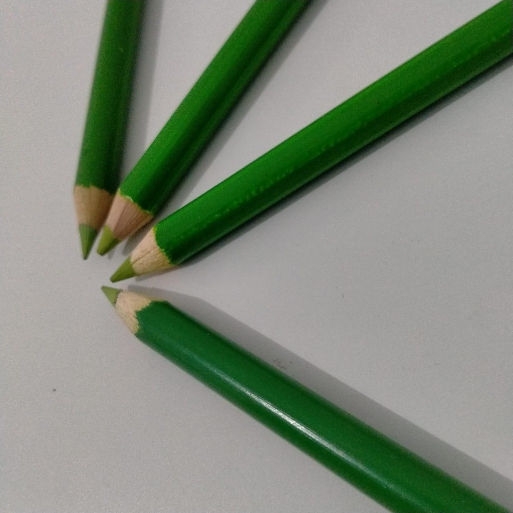 PENSIL WARNA WARNI SATUAN PANJANG Kayu Lengkap Bagus Set Murah Gambar Lukis Color Pencil Terbaik-Hijau Muda