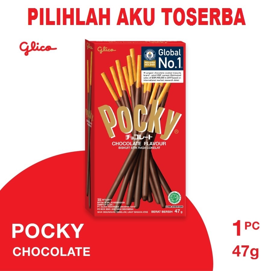 Glico Pocky REGULAR PACK CHOCOLATE / COKELAT - (HARGA PER 10 BOX)