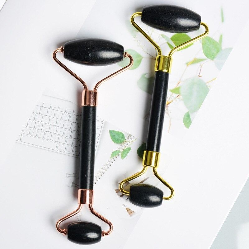 Roller Jade Guasha Gua Sha Alat Pijat Wajah Muka Facial Roller Ganda