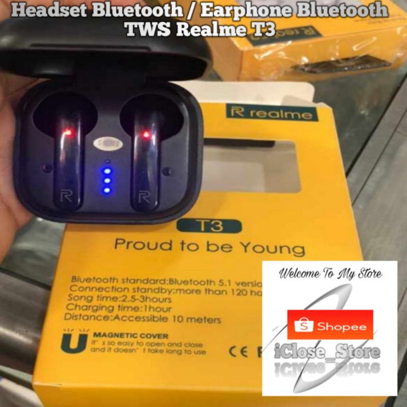 Headset Bluetooth / Earphone Bluetooth / TWS Realme T3