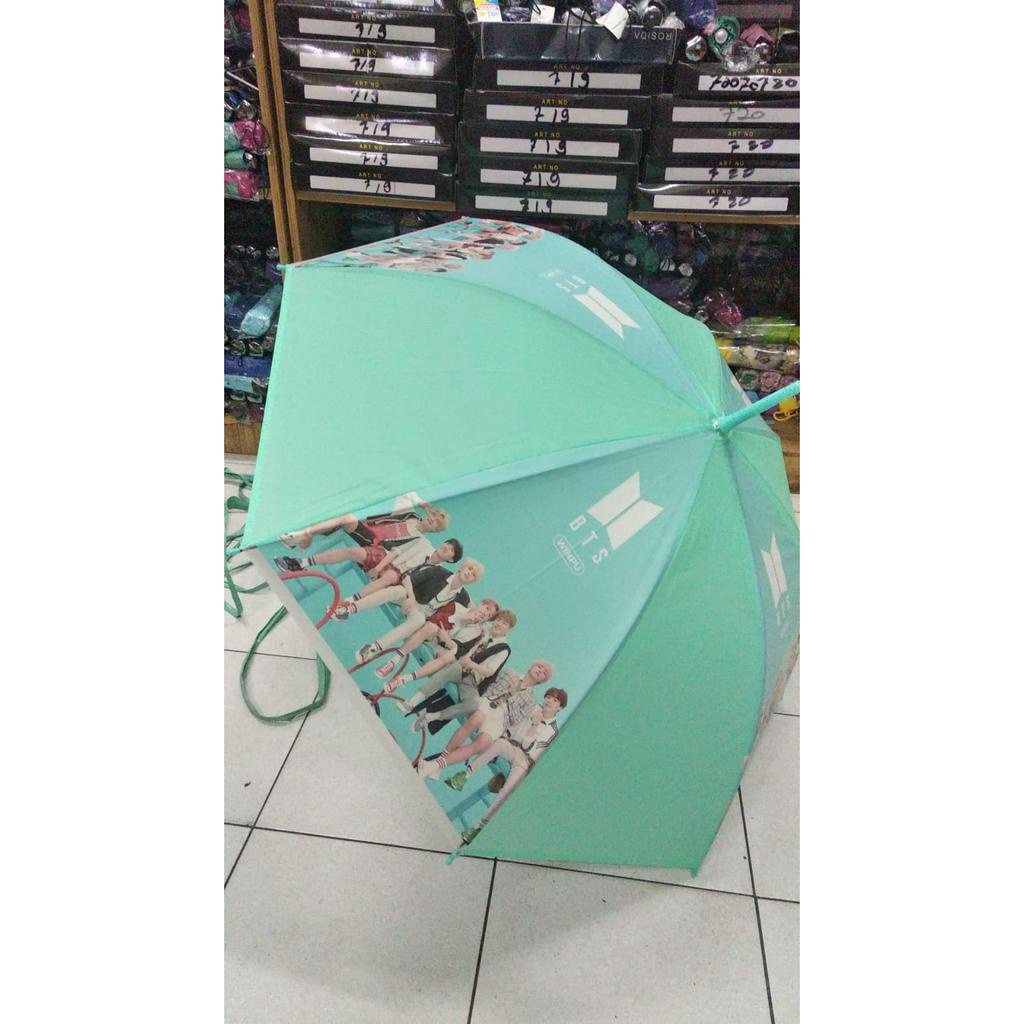 FELWINSHOP  Payung Tongkat Panjang Payung BTS Korean KPOP Style