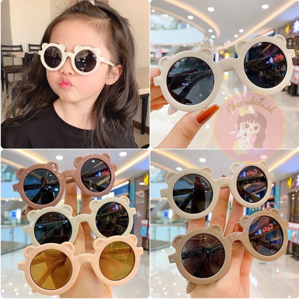 Kacamata Anak New Trend/Fashion Anak Terbaru Telinga Beruang High Quality Import